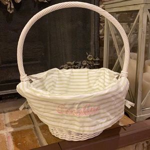 Pottery Barn Kids embroidered Easter basket liner